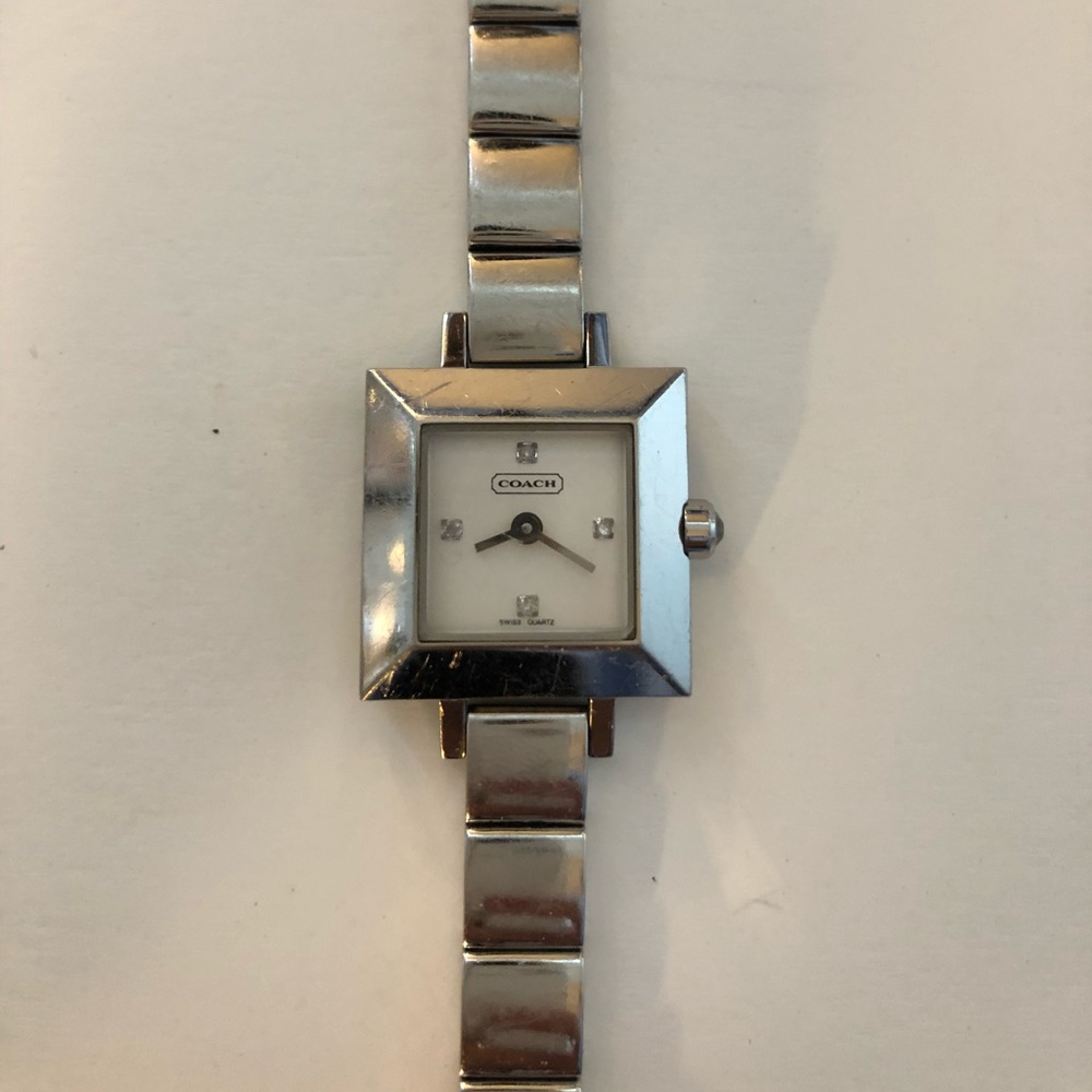 Coach silver-tone stainless steel watch